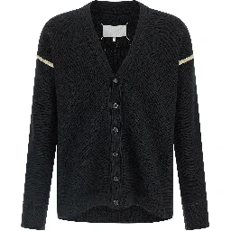 Black Virgin Wool Cardigan