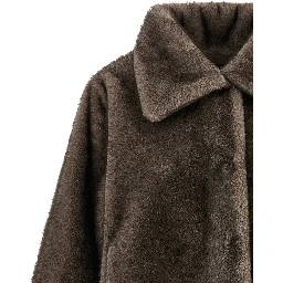 Brown Polyamide Full-Length Jacket