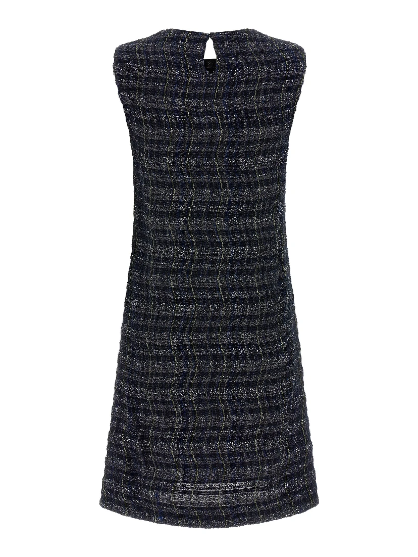 Multicolor Viscose Short Dress