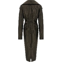 Black Lamb Leather Coat