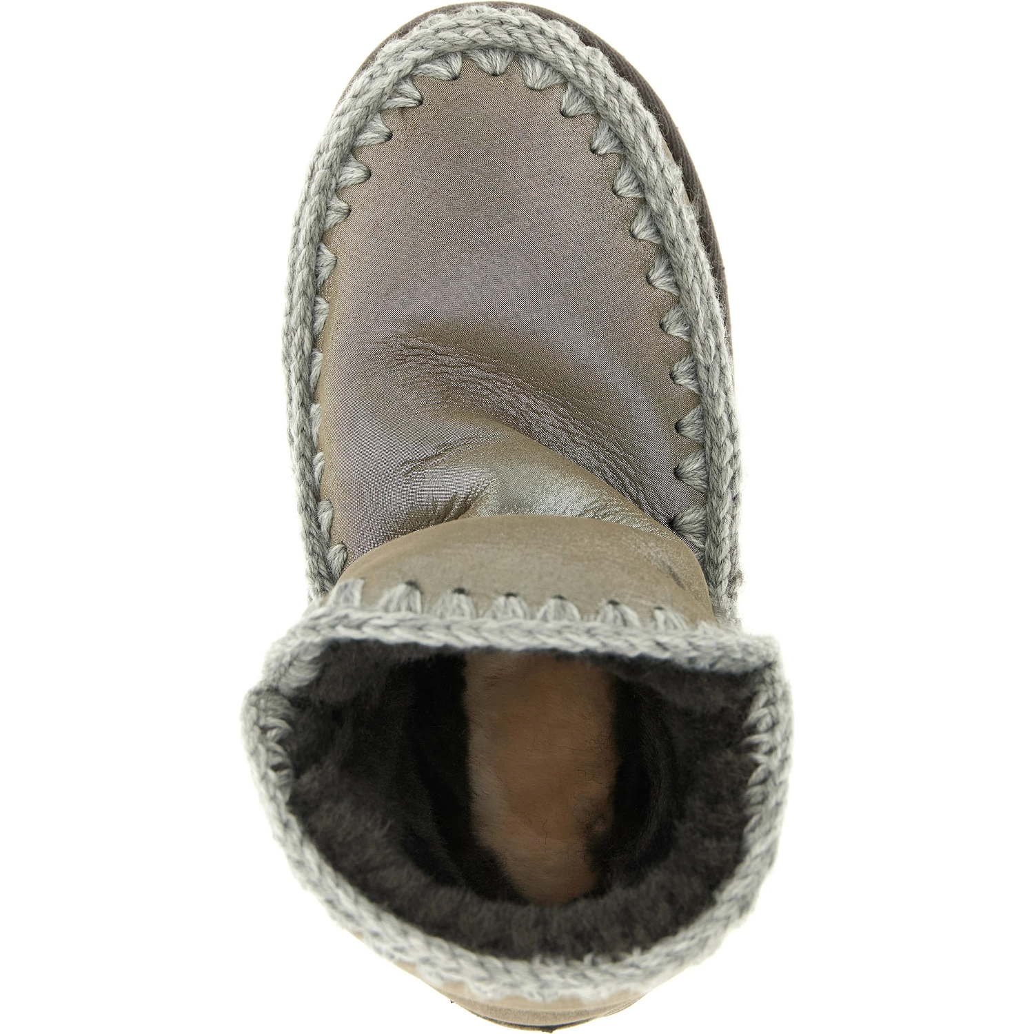 Silver Lambskin Ankle Boots
