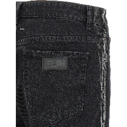 Black Cotton Tapered Jeans