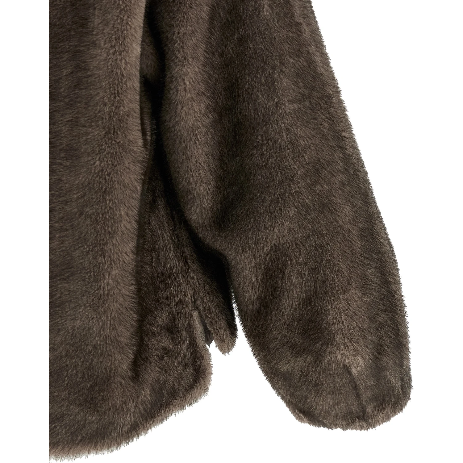 Brown Polyamide Full-Length Jacket