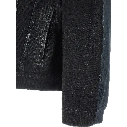 Black Cotton Denim Jacket