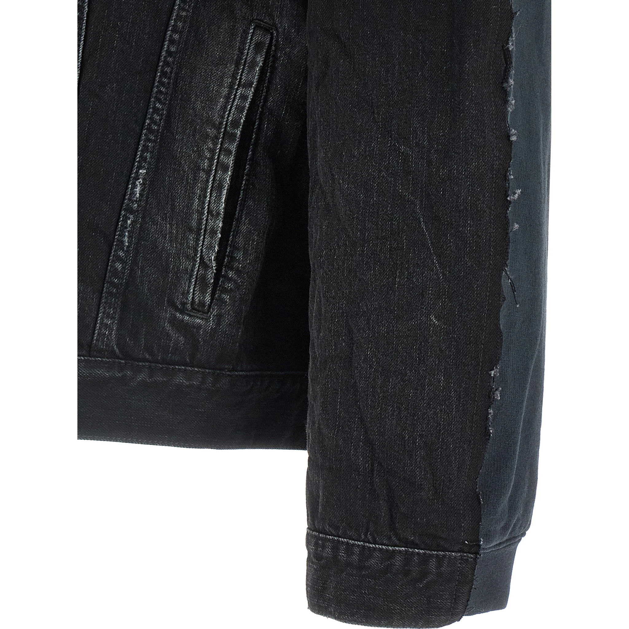 Black Cotton Denim Jacket