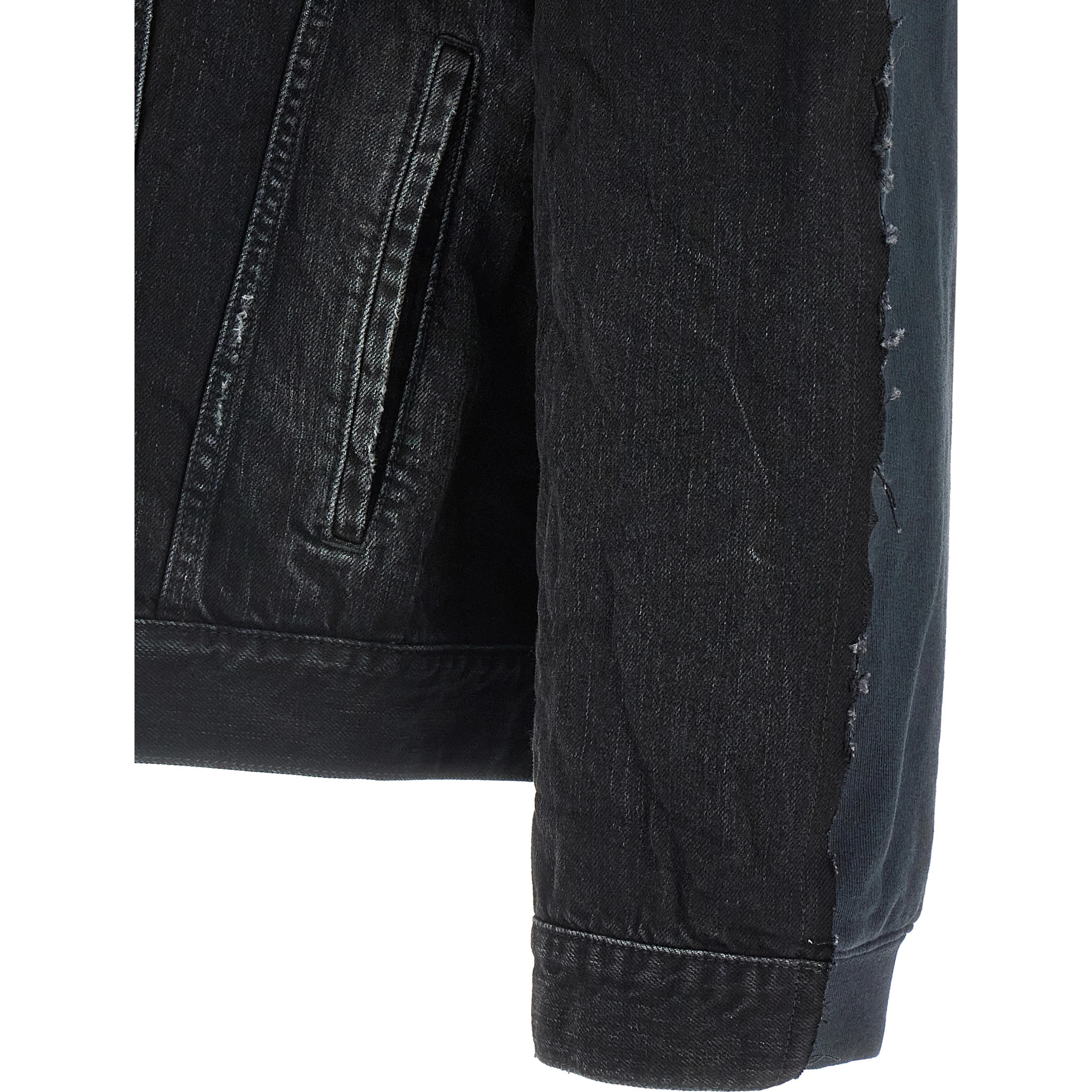 Black Cotton Denim Jacket