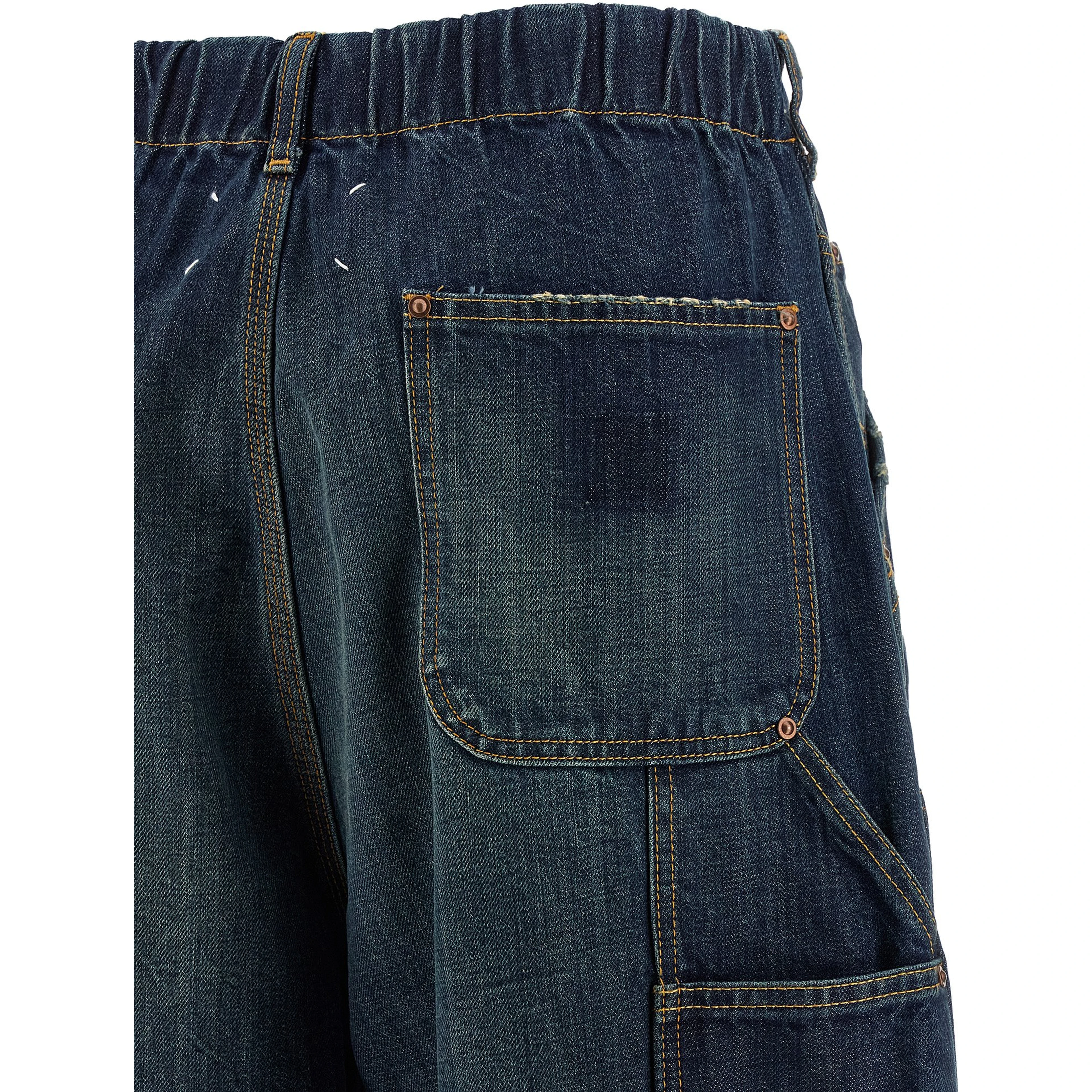 Blue Cotton Relaxed Fit Jeans