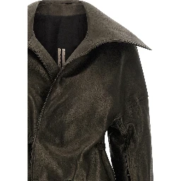 Black Lamb Leather Coat