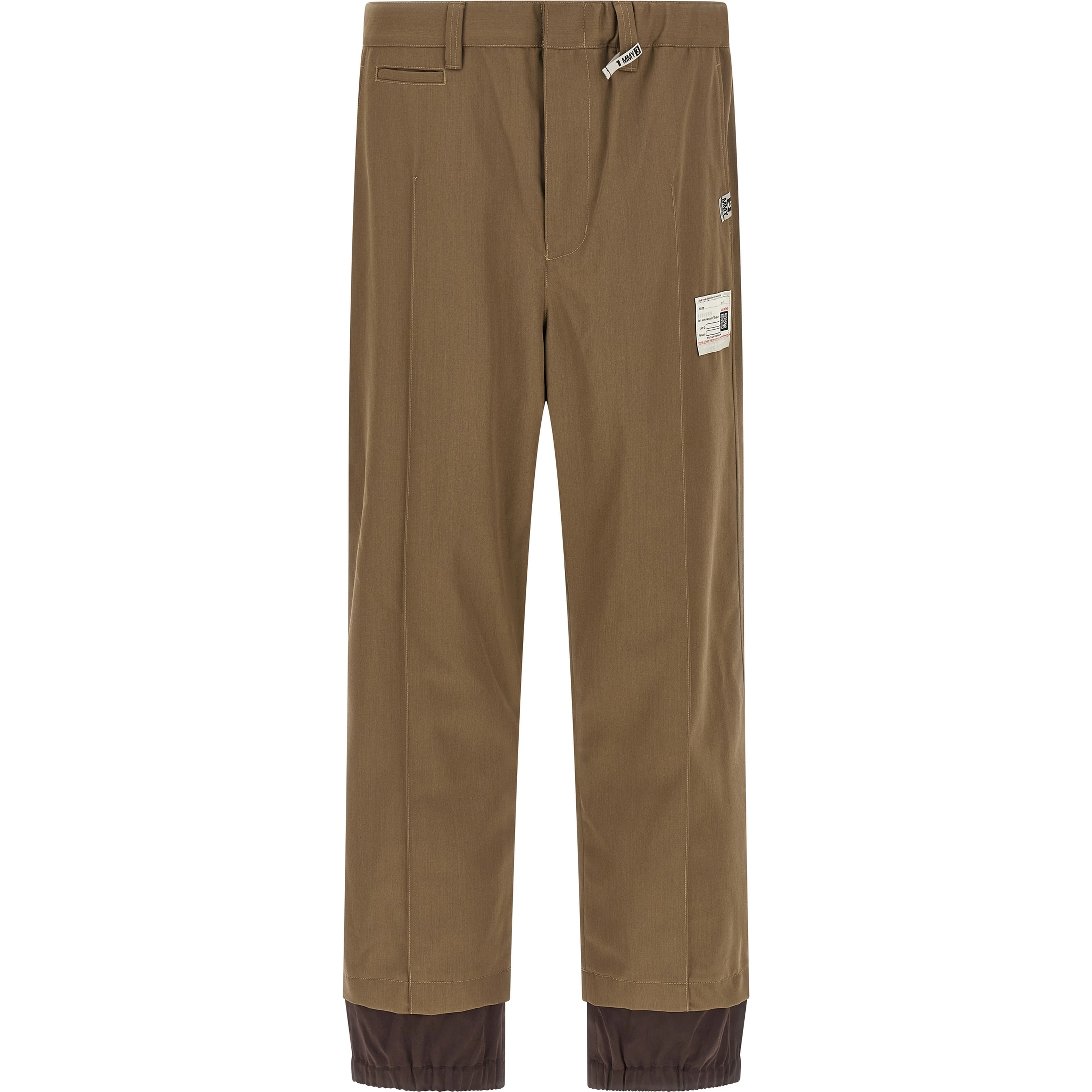 Bicolor Polyester Casual Pants