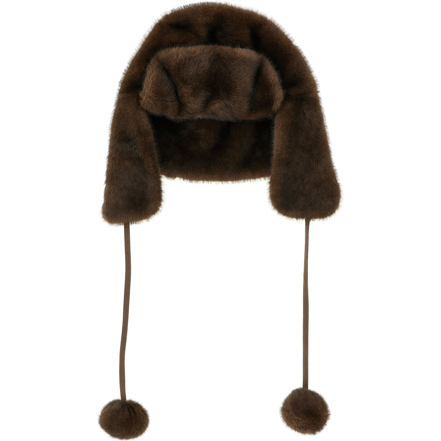 Brown Polyamide Ear Muffs