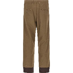 Bicolor Polyester Casual Pants