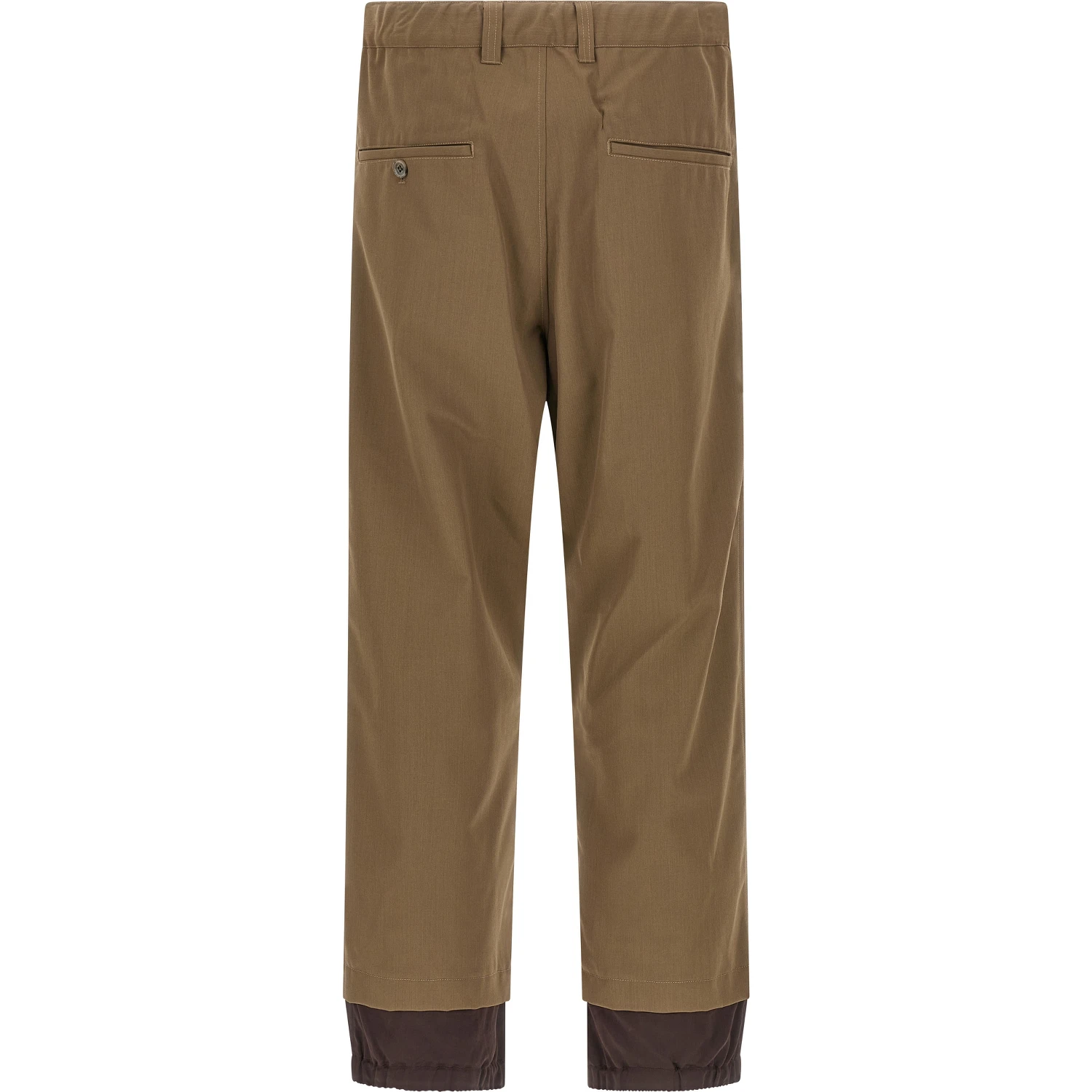 Bicolor Polyester Casual Pants