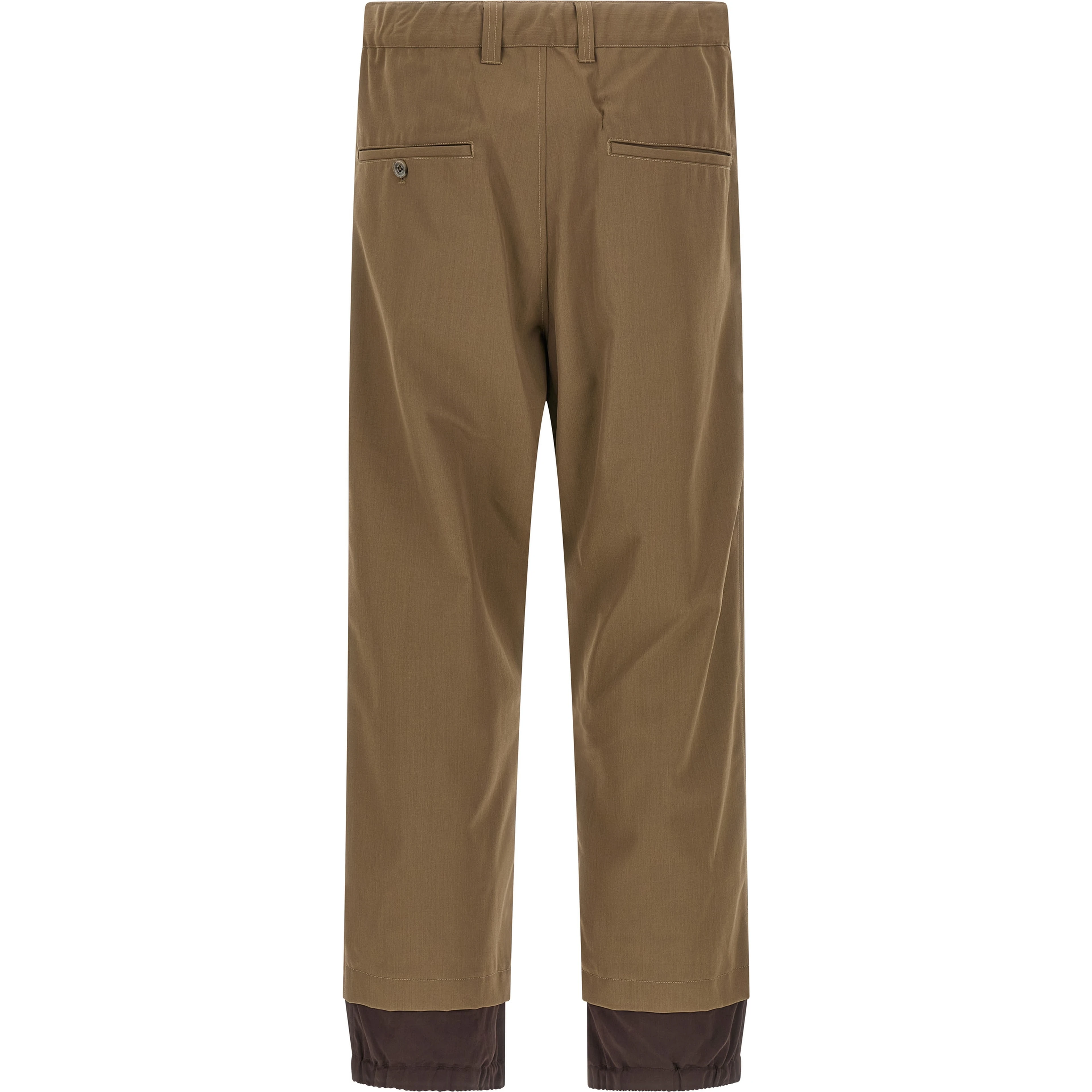 Bicolor Polyester Casual Pants