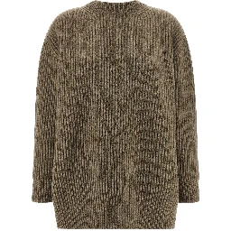 Beige Virgin Wool Short Dress