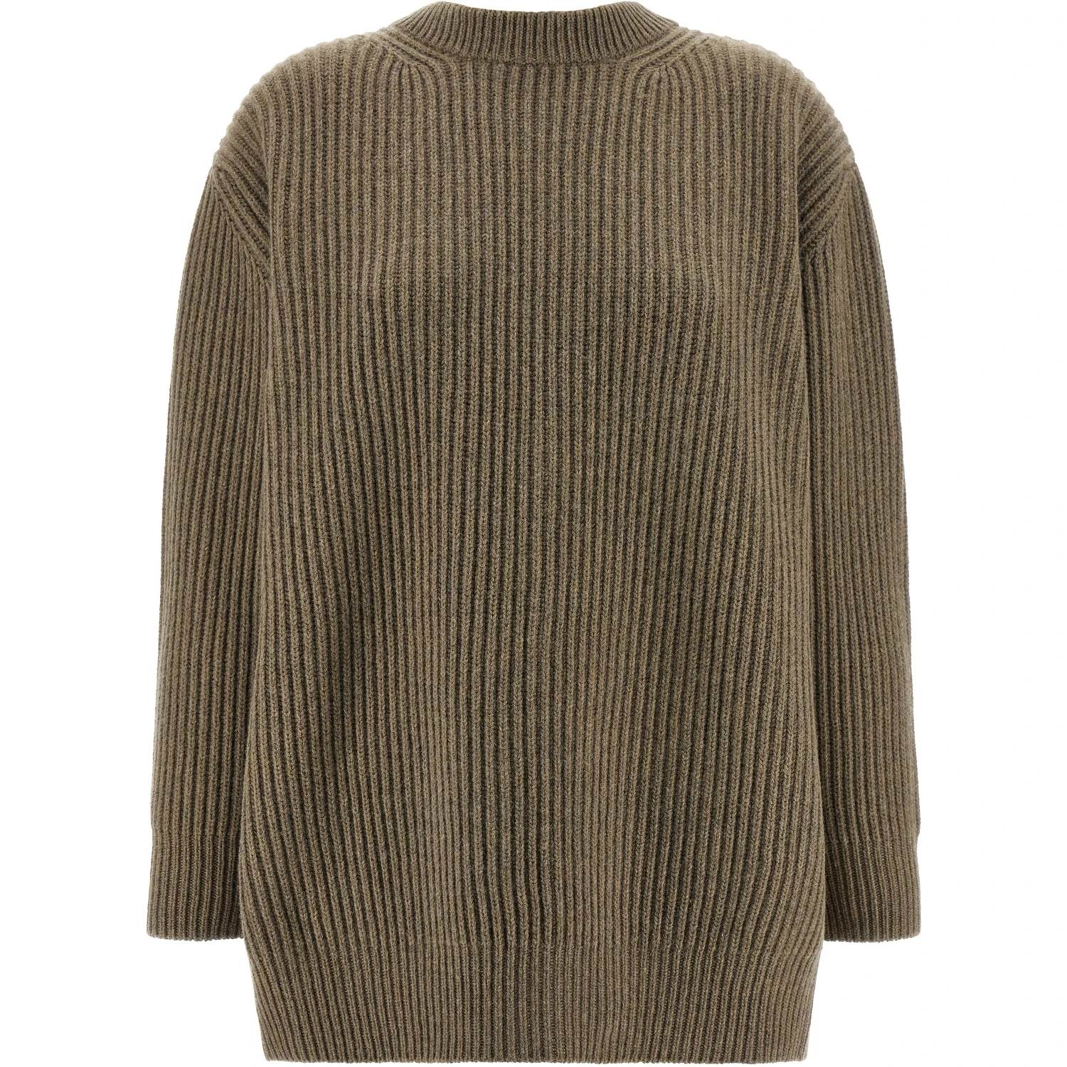 Beige Virgin Wool Short Dress