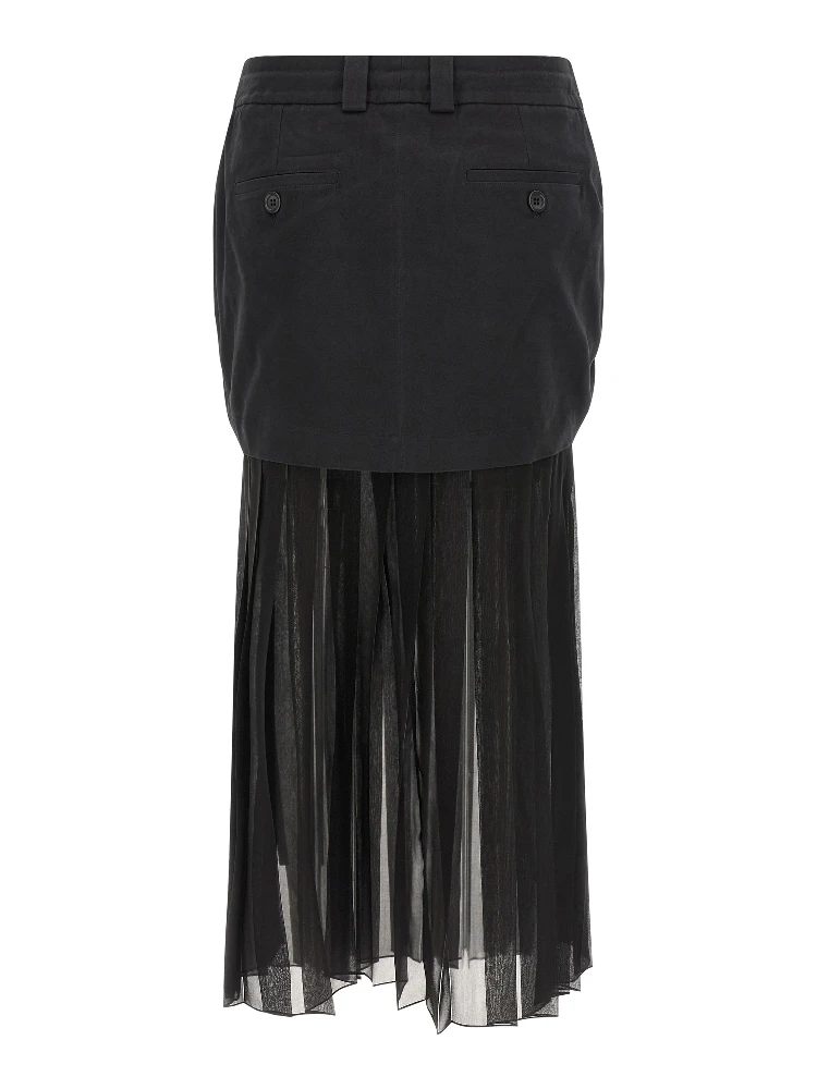 Black Silk Midi Skirt alternative