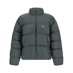 Gray Polyamide Full-Length Jacket