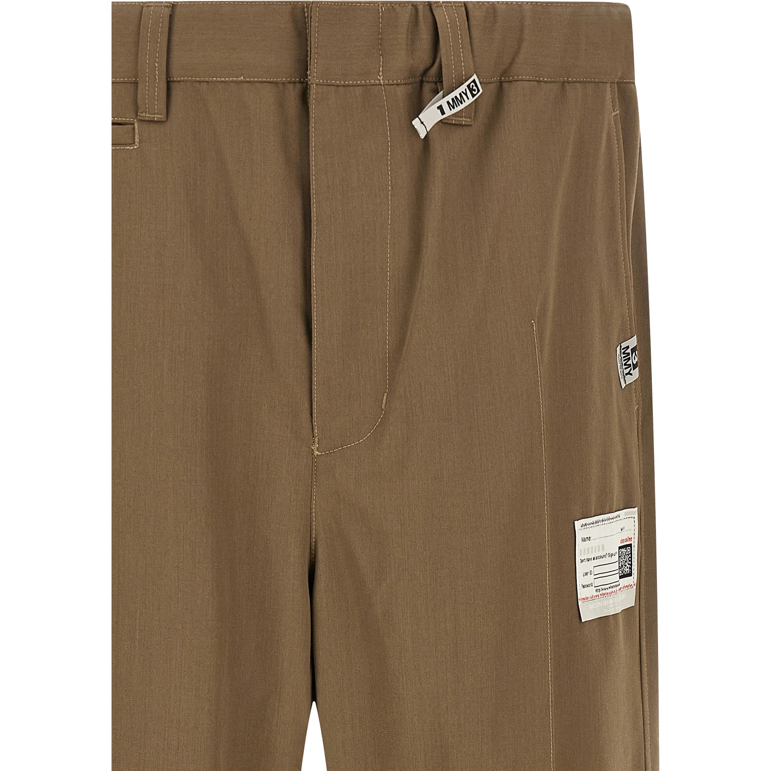 Bicolor Polyester Casual Pants