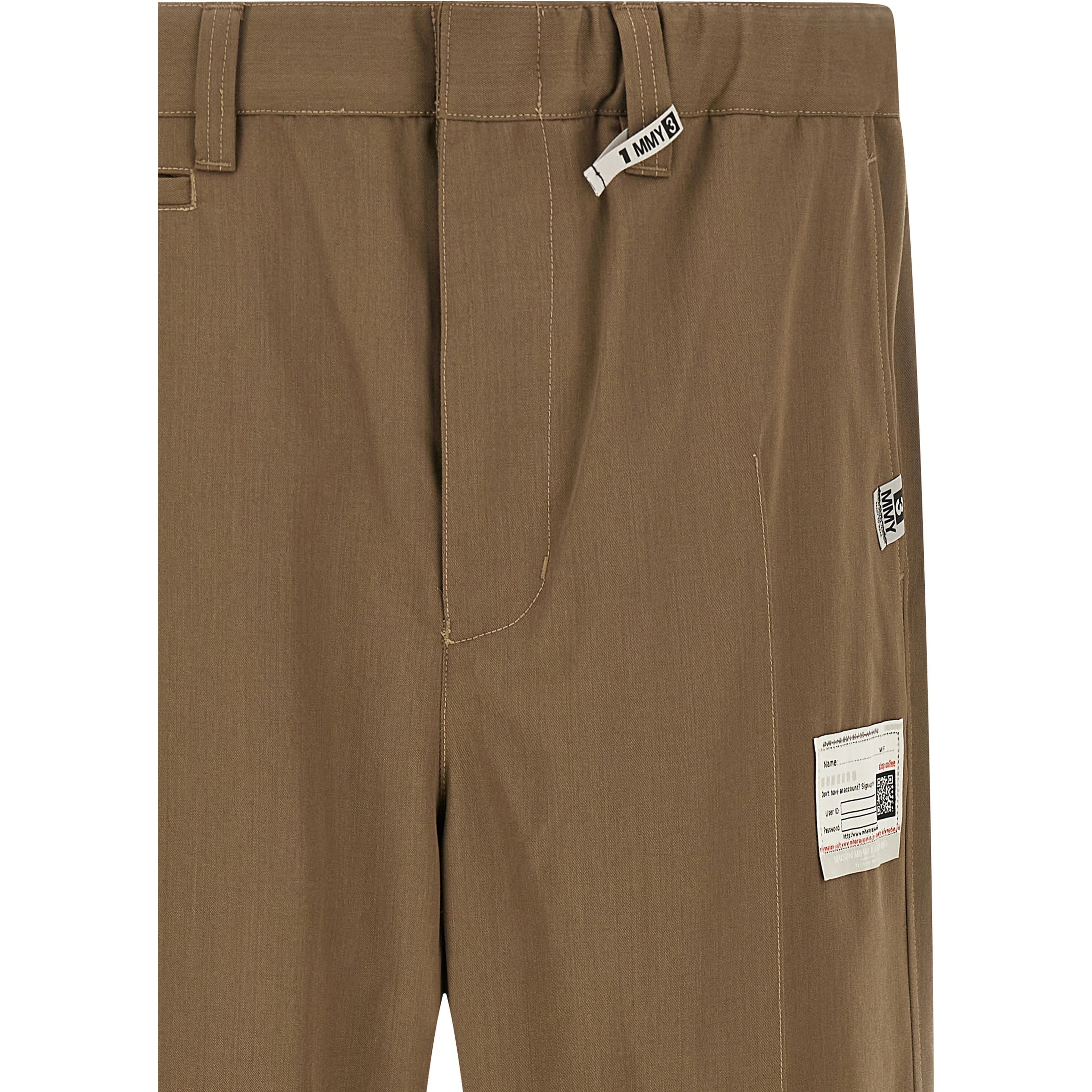 Bicolor Polyester Casual Pants