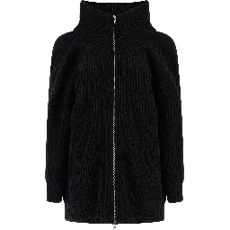 Black Wool Short Dress
