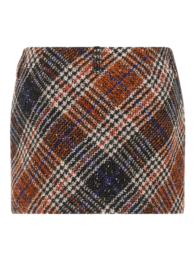Multicolor Wool Long Skirt