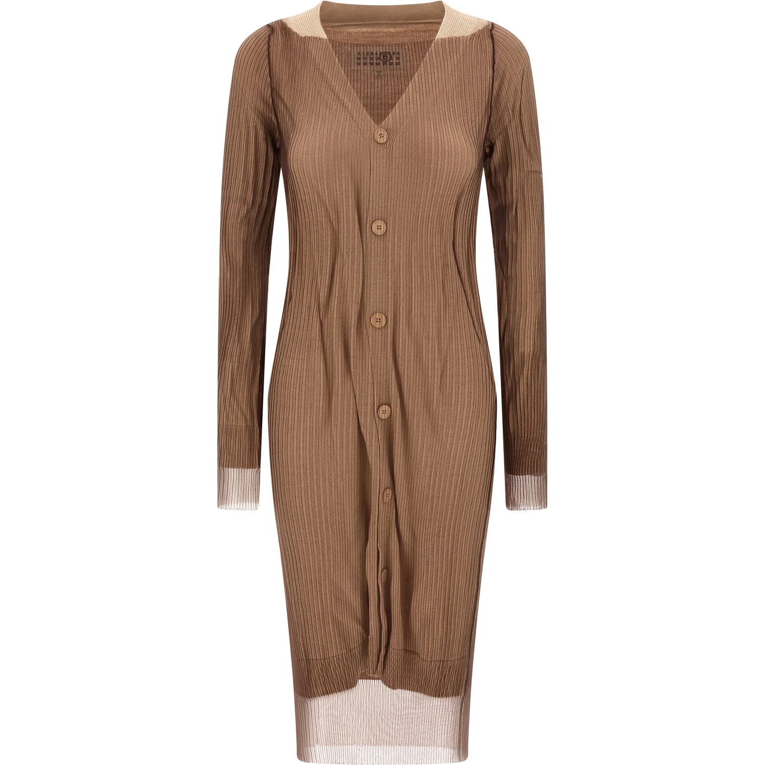 Beige Polyamide Midi Dress