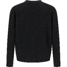 Black Merino Wool Cardigan