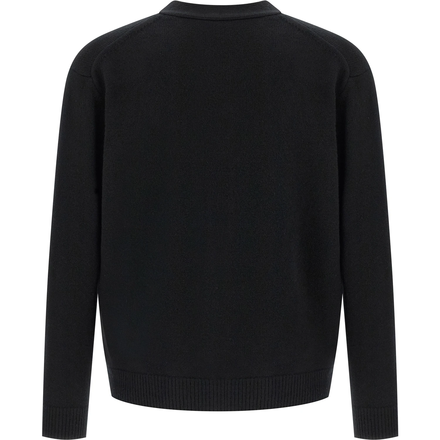 Black Merino Wool Cardigan