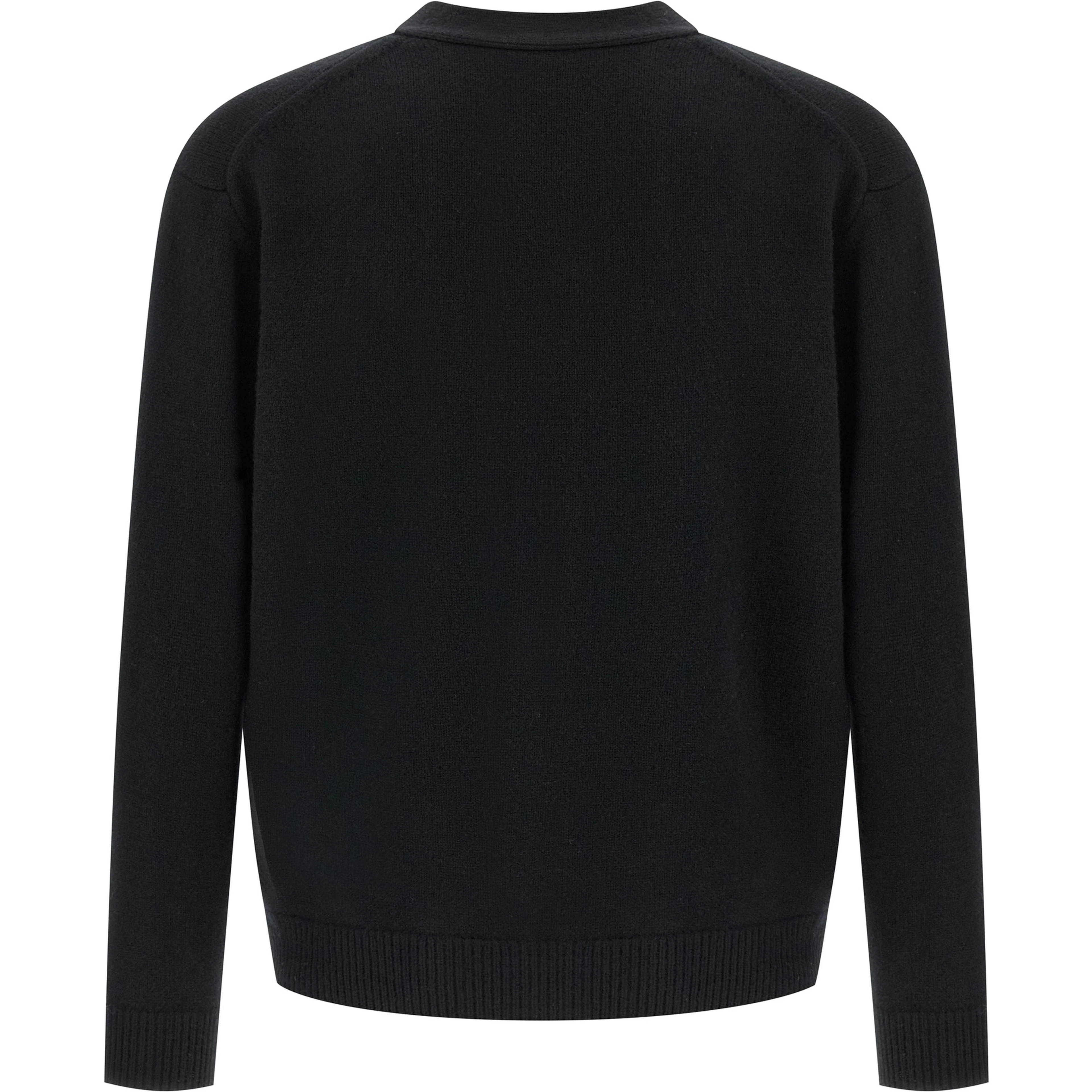 Black Merino Wool Cardigan