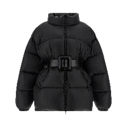 Black Polyamide Full-Length Jacket