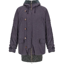 Purple Virgin Wool Parka