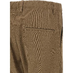 Bicolor Polyester Casual Pants