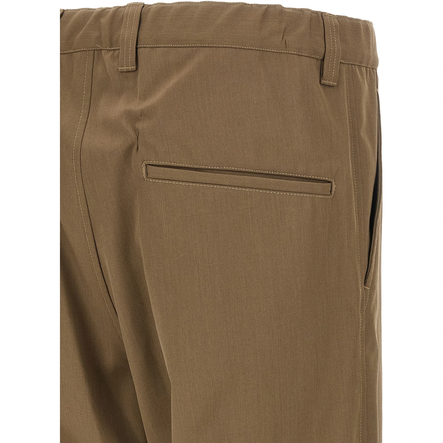 Bicolor Polyester Casual Pants