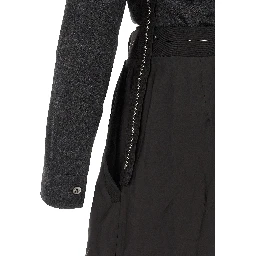 Gray Virgin Wool Midi Dress