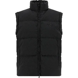 Black Polyester Full-Length Jacket