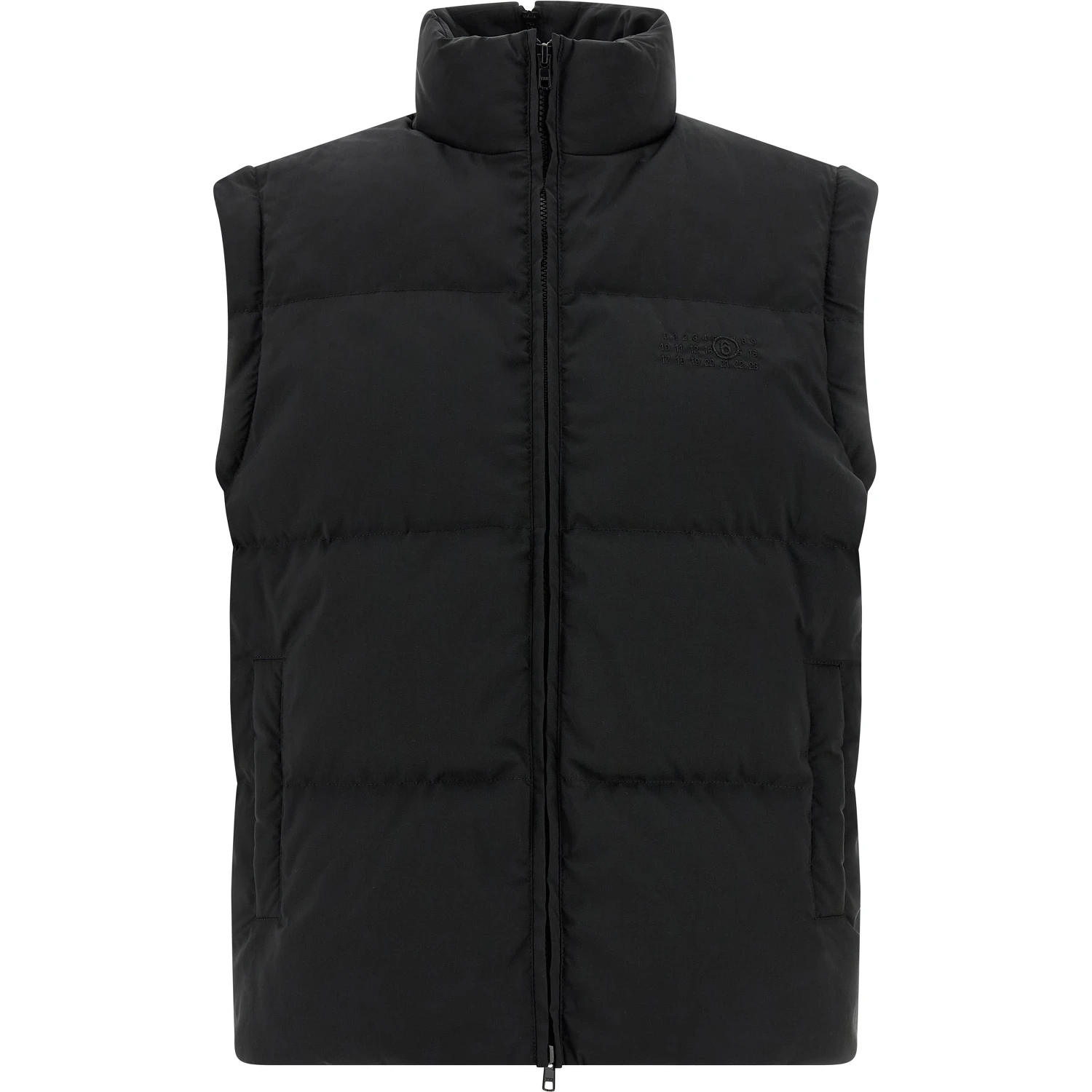 Black Polyester Full-Length Jacket
