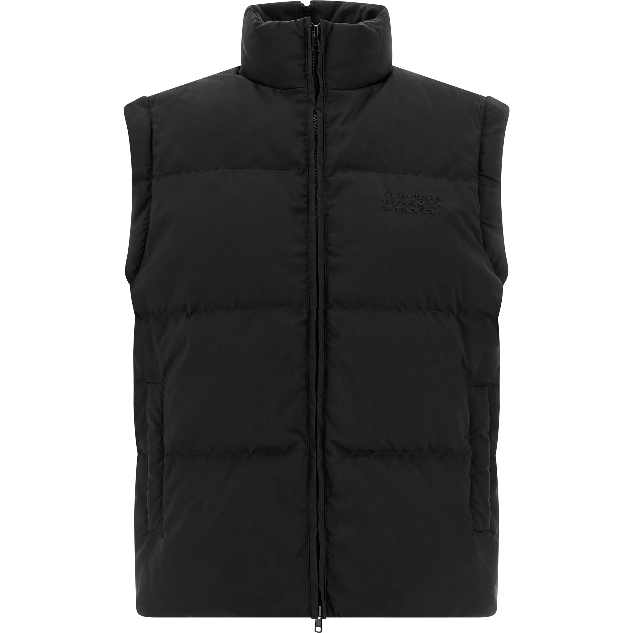 Black Polyester Full-Length Jacket