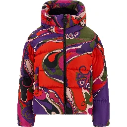 Multicolor Polyamide Full-Length Jacket