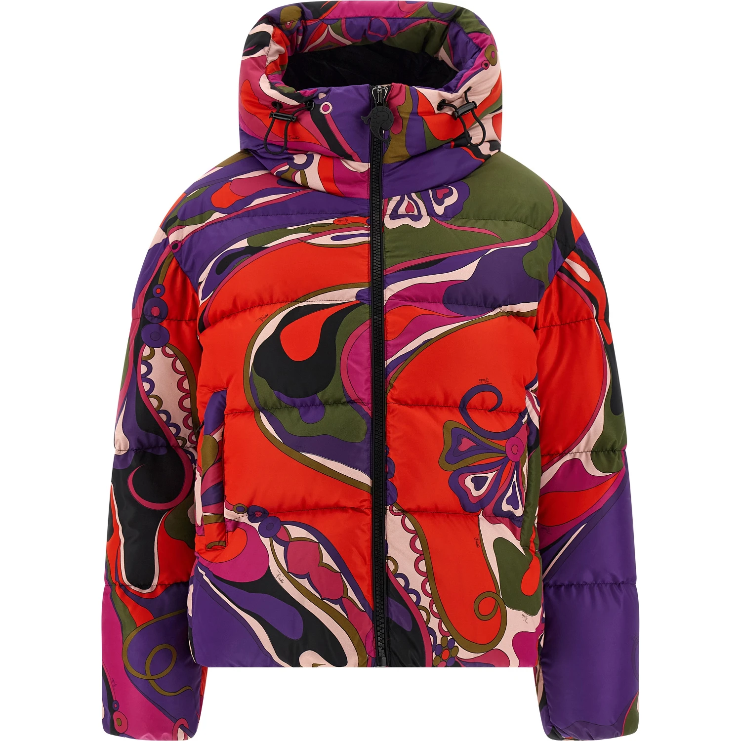 Multicolor Polyamide Full-Length Jacket