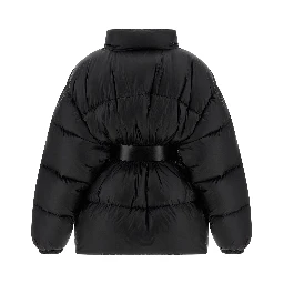 Black Polyamide Full-Length Jacket