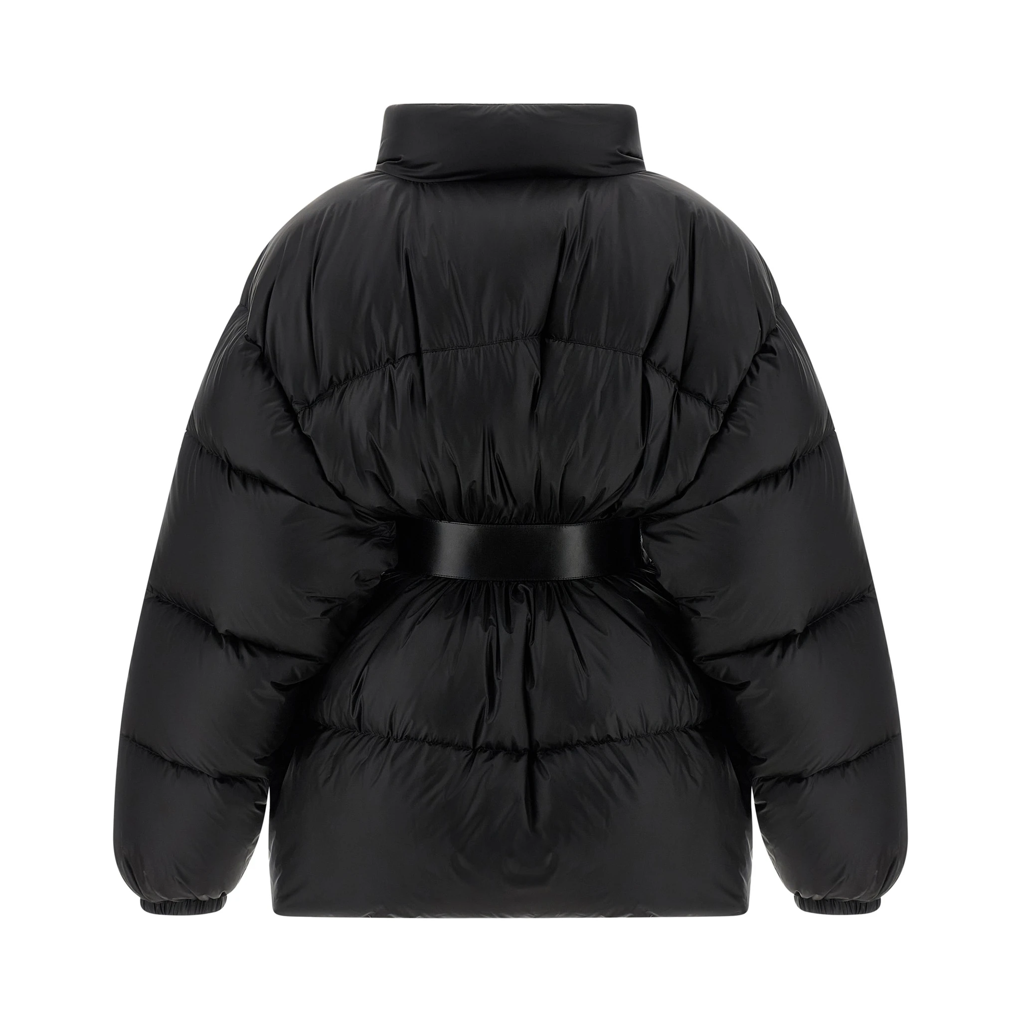 Black Polyamide Full-Length Jacket