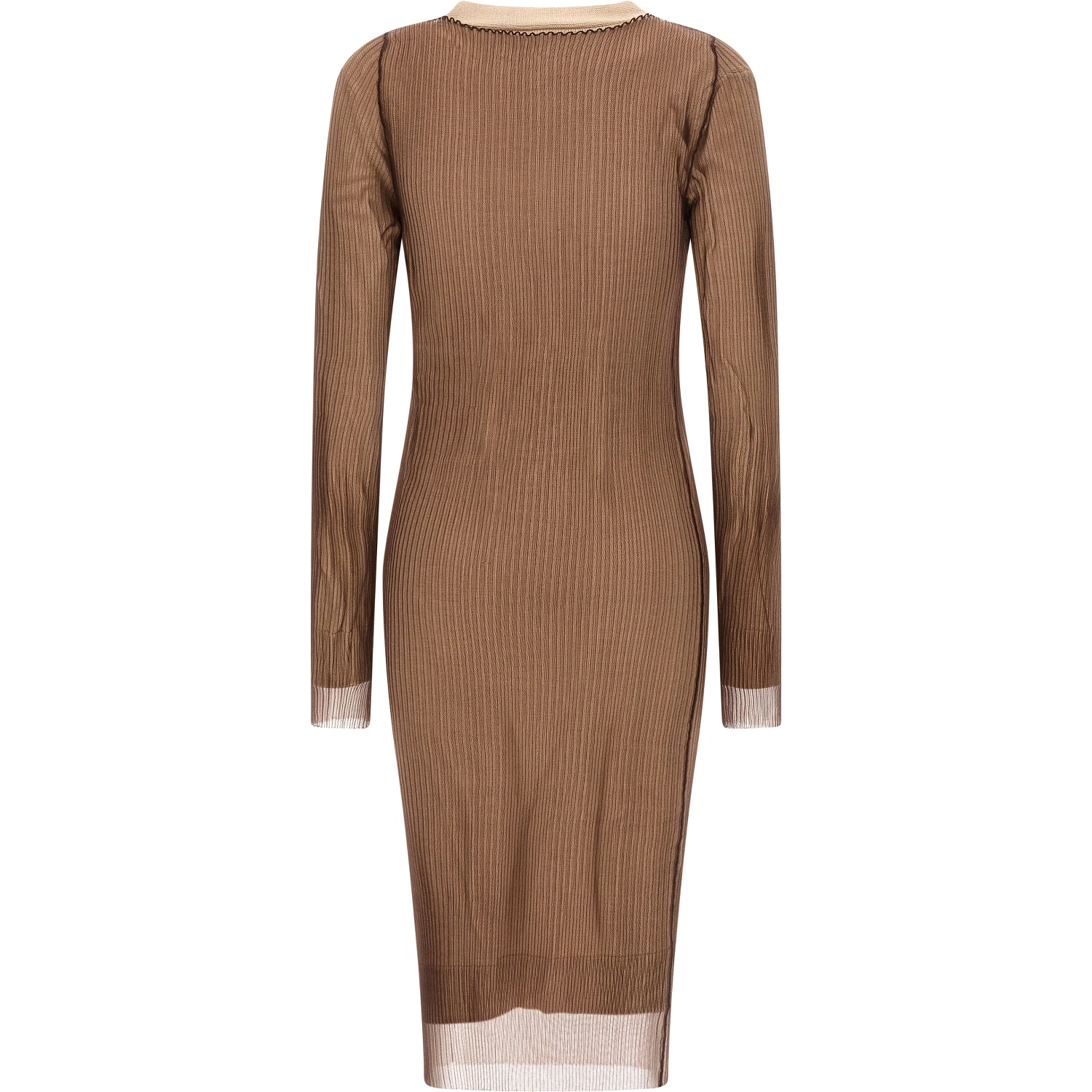 Beige Polyamide Midi Dress