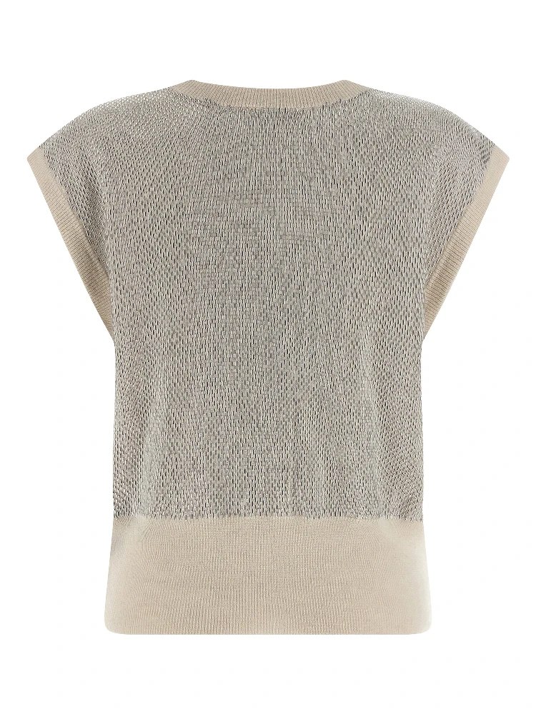 Beige Virgin Wool Sleeveless Jacket alternative