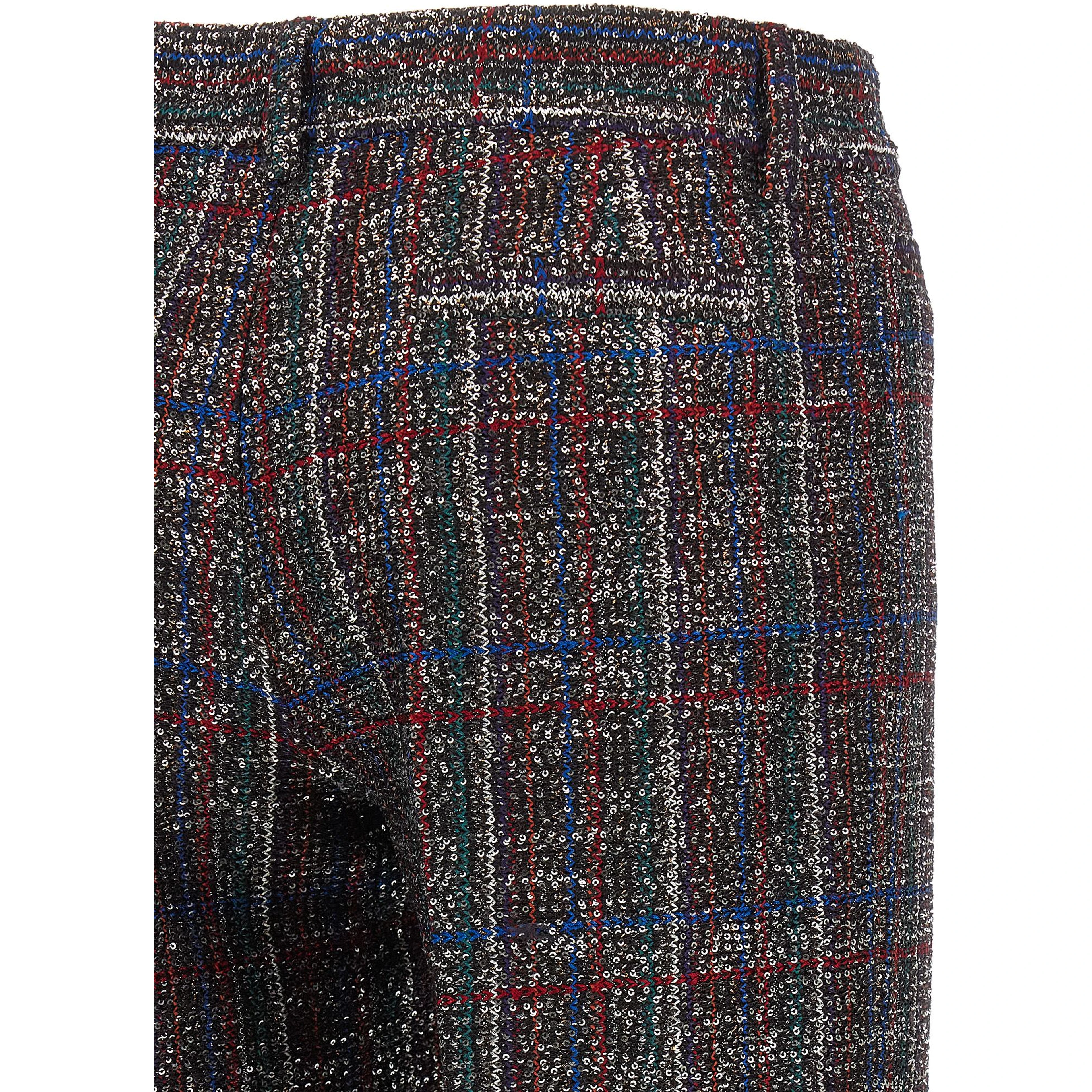 Multicolor Viscose Flared Pants