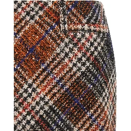 Multicolor Wool Long Skirt
