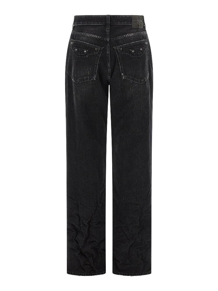 Black Cotton Straight-Leg Jeans alternative