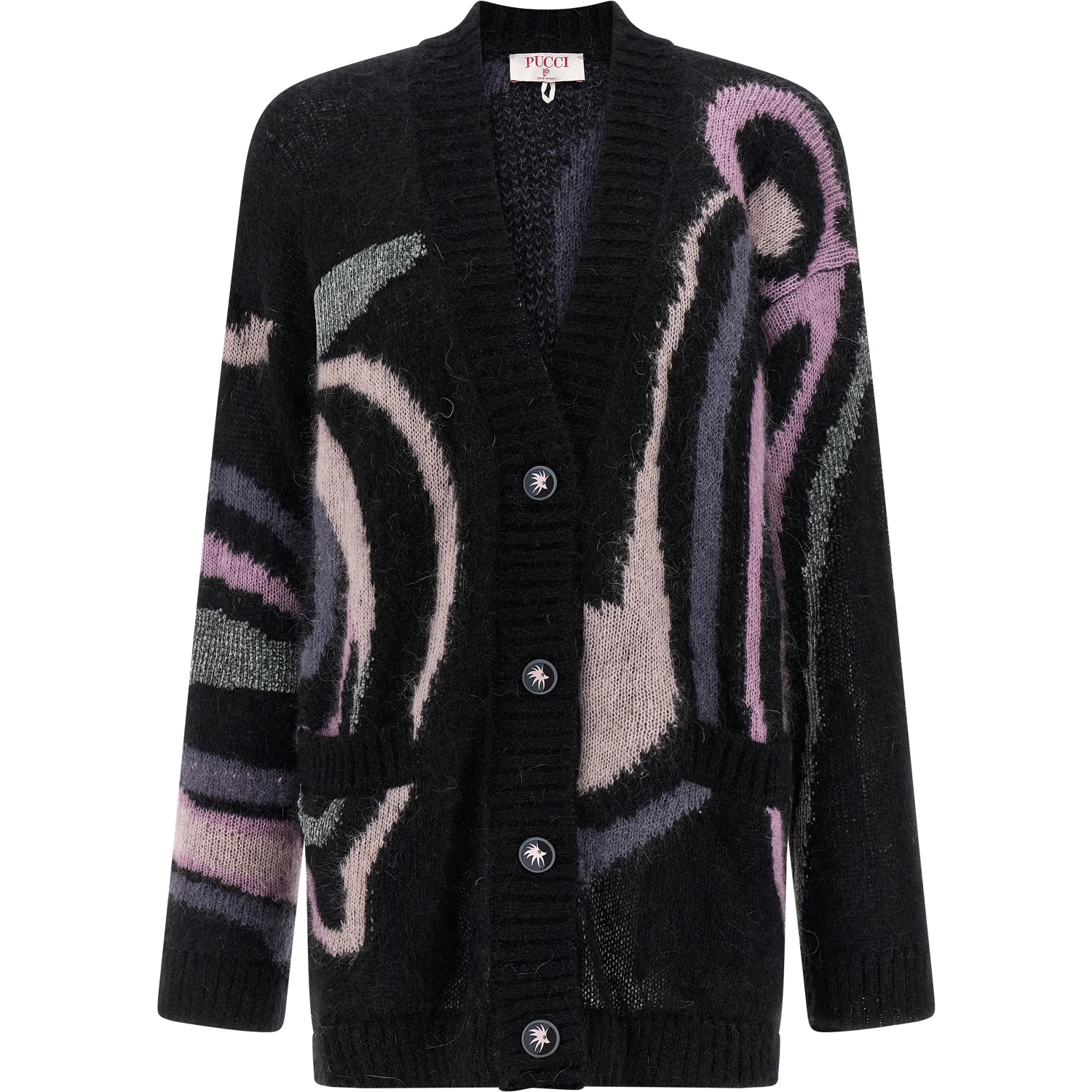 Black Wool Cardigan