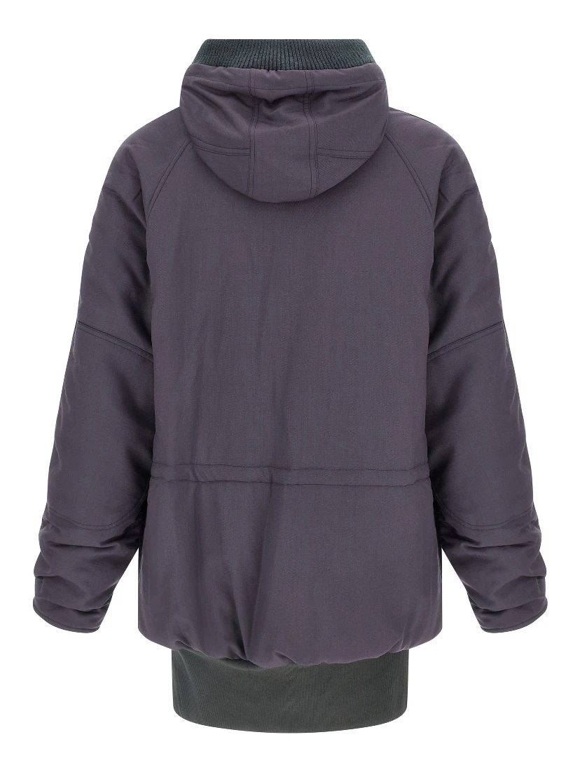 Purple Virgin Wool Parka