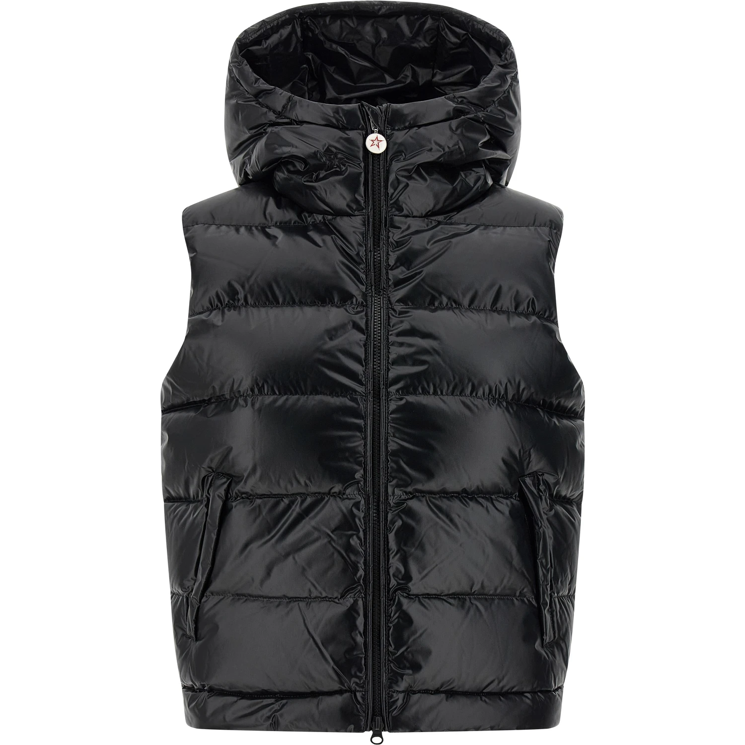 Black Polyamide Sleeveless Jacket