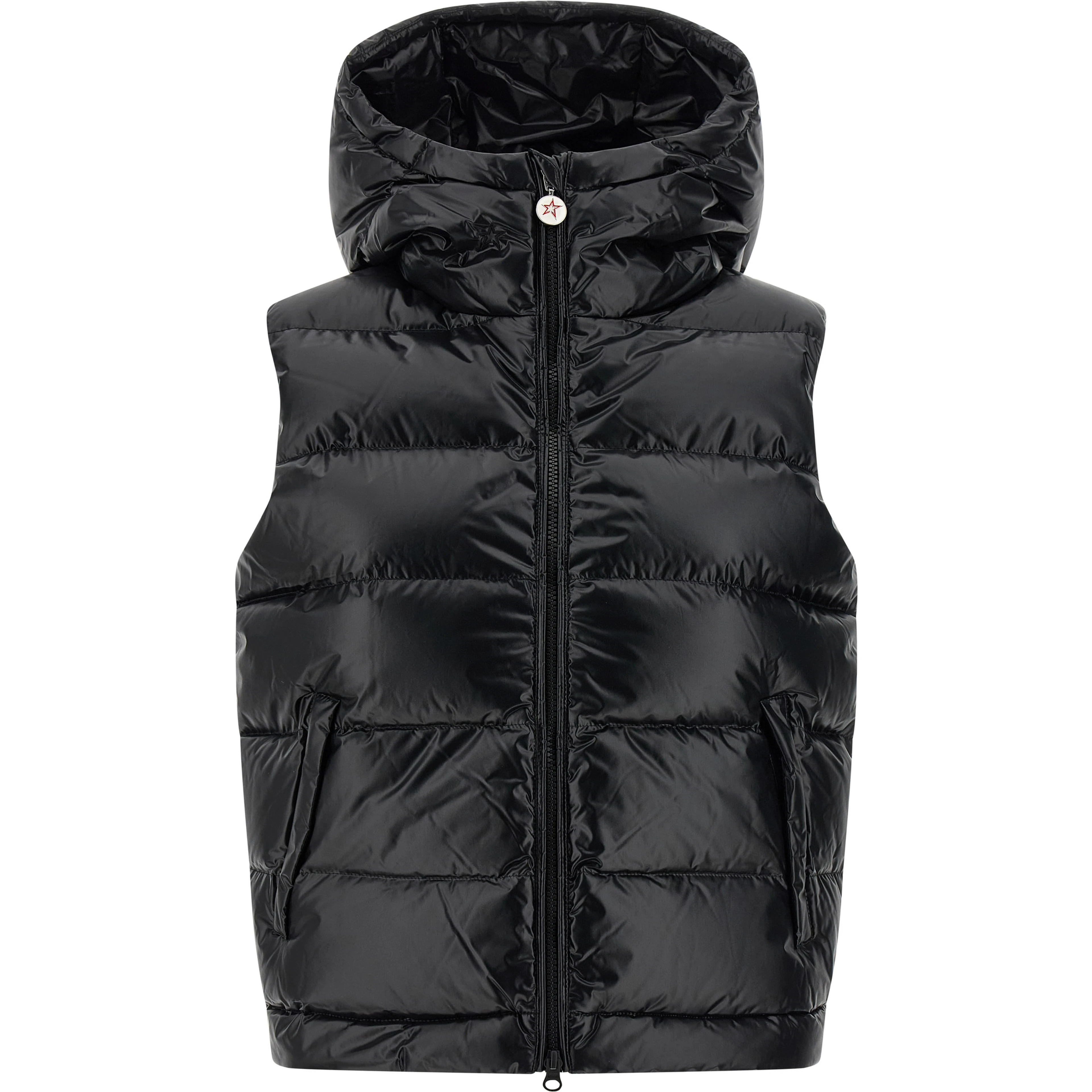 Black Polyamide Sleeveless Jacket